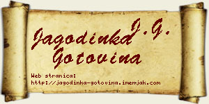 Jagodinka Gotovina vizit kartica